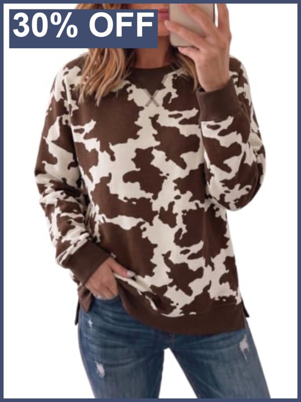 Dokotoo Women's Crew Neck Sweatshirt Casual Long Sleeve Pullover Tunic Top with